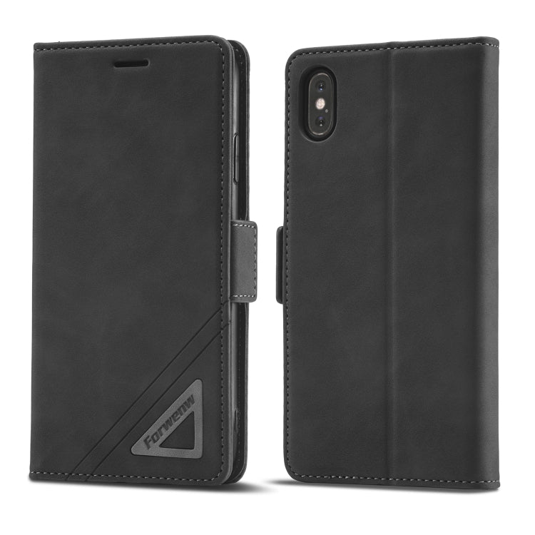 Estuche para teléfono de cuero con hebilla de doble cara Forwenw, For iPhone XS Max, For iPhone SE 2022 / SE 2020 / 7 / 8, For iPhone 7 Plus / 8 Plus