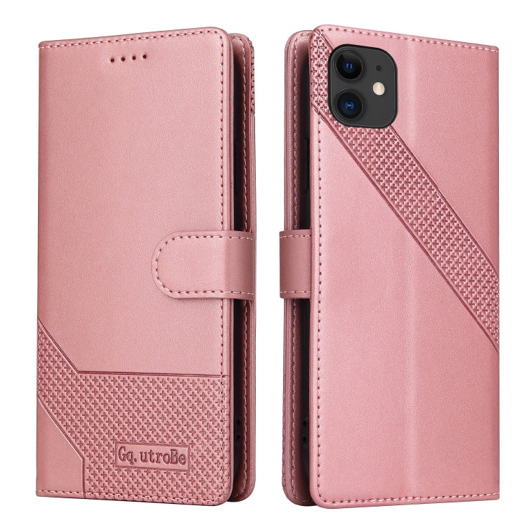 GQUTROBE Skin Feel Estuche magnético de cuero para teléfono, For iPhone 11, For iPhone XR, For iPhone XS Max, For iPhone XS / X, For iPhone SE 2022 / SE 2020 / 8 / 7, For iPhone 8 Plus / 7 Plus