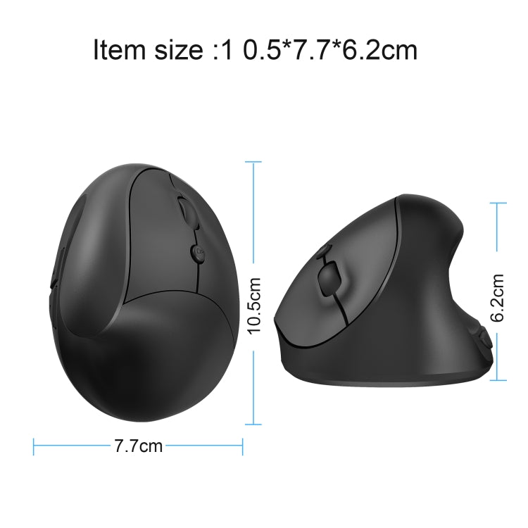 Ratón ergonómico vertical inalámbrico para juegos X10 2.4G, X10 (Black), X10 (Grey)