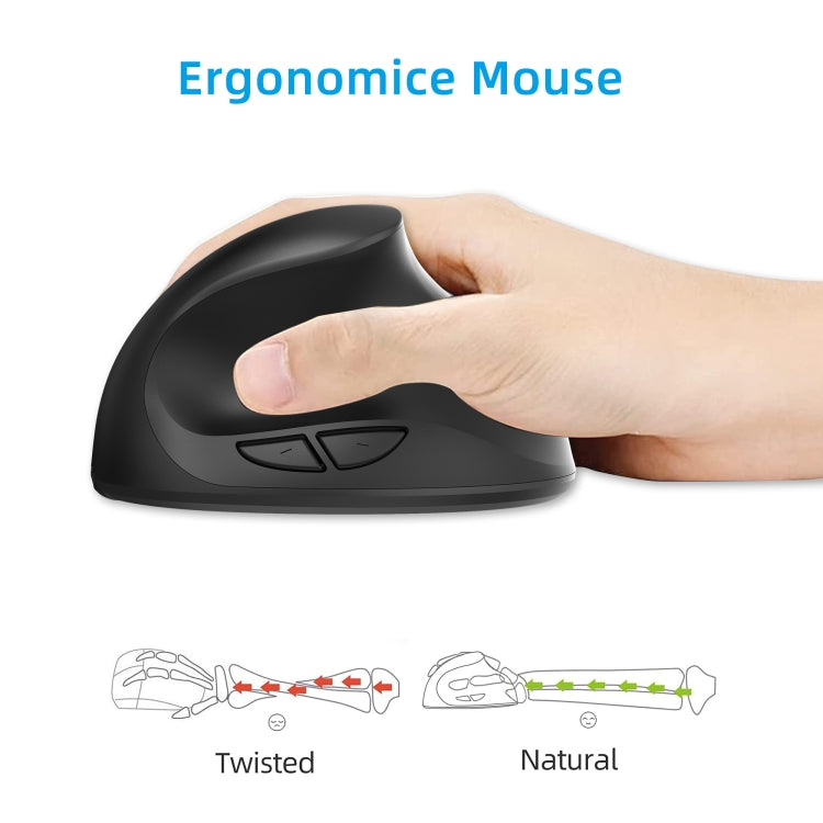 Ratón ergonómico vertical inalámbrico para juegos X10 2.4G, X10 (Black), X10 (Grey)
