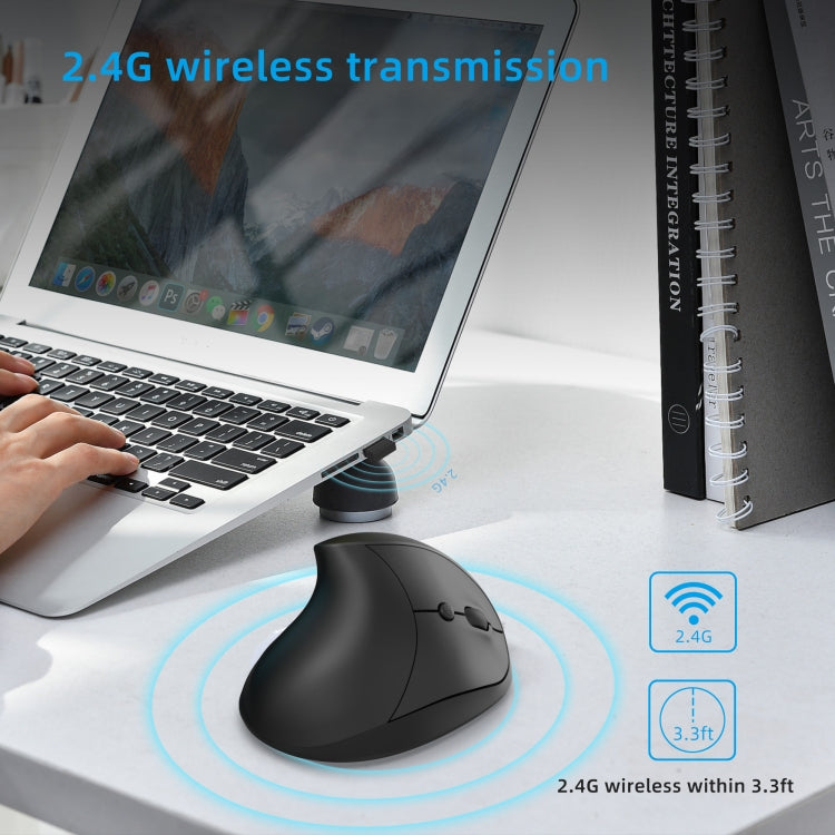 Ratón ergonómico vertical inalámbrico para juegos X10 2.4G, X10 (Black), X10 (Grey)