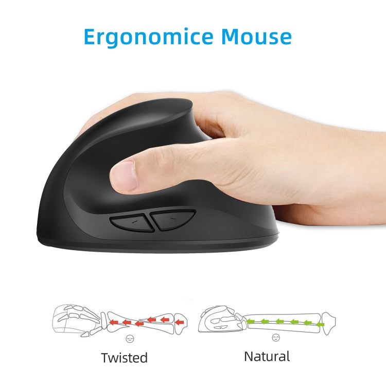 Ratón para juegos ergonómico vertical recargable inalámbrico X10 2.4G, X10 Rechargeable (Black), X10 Rechargeable (Grey)