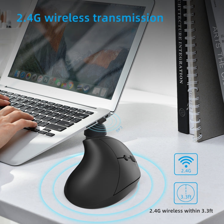 Ratón para juegos ergonómico vertical recargable inalámbrico X10 2.4G, X10 Rechargeable (Black), X10 Rechargeable (Grey)