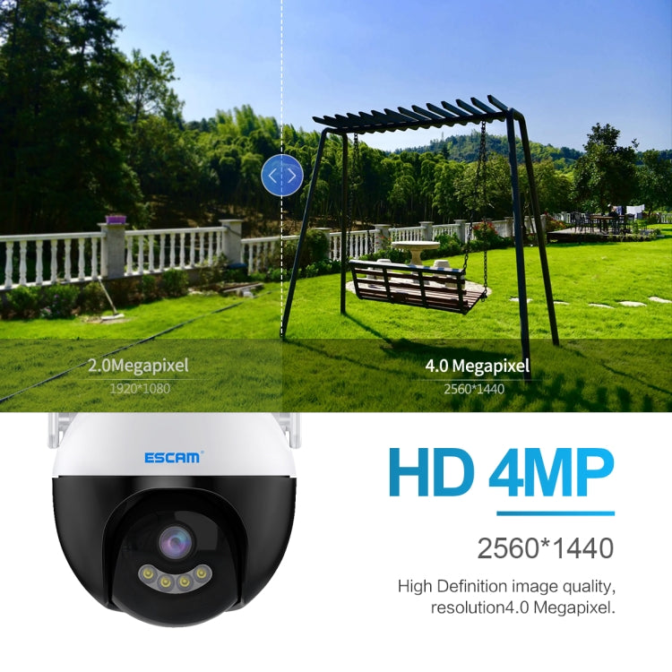 ESCAM QF300 Cámara IP WiFi inteligente de 3MP compatible con detección de humanoide AI/seguimiento automático/almacenamiento en la nube/visión nocturna de voz bidireccional, US Plug, UK Plug, AU Plug, EU Plug