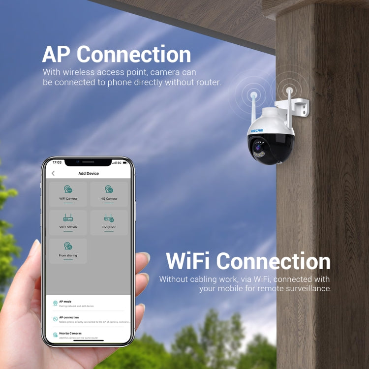 ESCAM QF300 Cámara IP WiFi inteligente de 3MP compatible con detección de humanoide AI/seguimiento automático/almacenamiento en la nube/visión nocturna de voz bidireccional, US Plug, UK Plug, AU Plug, EU Plug