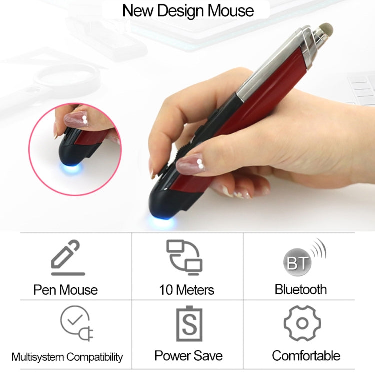 PR-08 Multifuncional Inalámbrico Bluetooth Pen Mouse Capacitivo Pen Mouse, 4-keys(White), 4-keys(Blue), 4-keys(Grey), 4-keys(Red), 4-keys(Black)