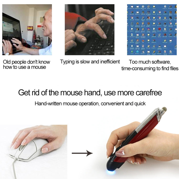 PR-08 Multifuncional Inalámbrico Bluetooth Pen Mouse Capacitivo Pen Mouse, 4-keys(White), 4-keys(Blue), 4-keys(Grey), 4-keys(Red), 4-keys(Black)