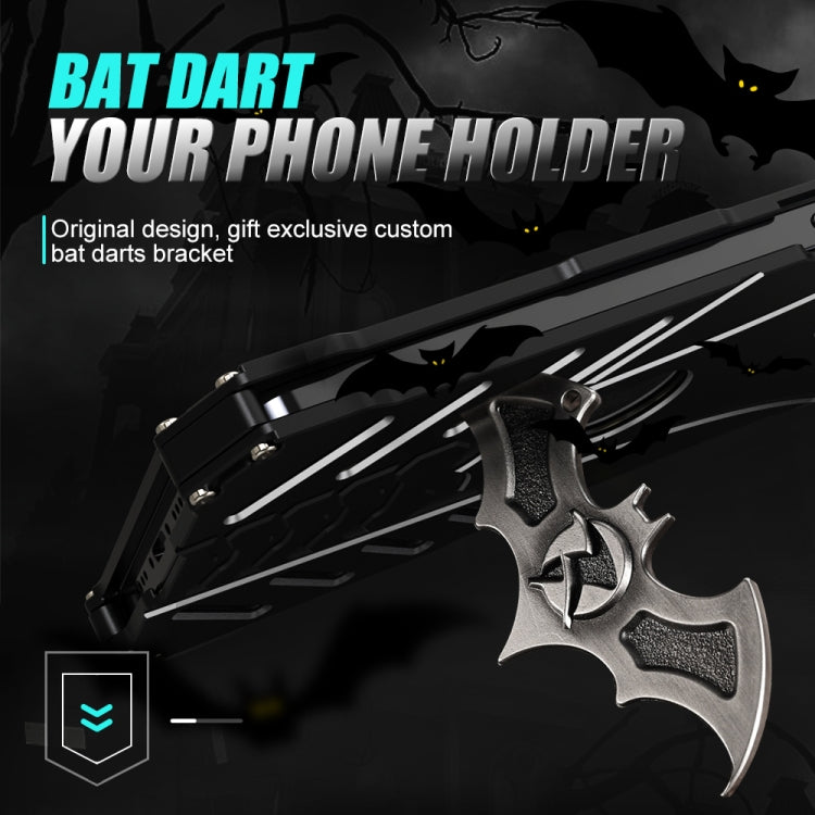 R-JUST Batman Funda protectora de metal para teléfono móvil, For iPhone 14, For iPhone 14 Plus, For iPhone 14 Pro, For iPhone 14 Pro Max