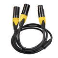 XK303MMF-10 Cable de audio XLR hembra de 3 pines a XLR macho doble, longitud: 1 m, XLR F to 2 x XLR M