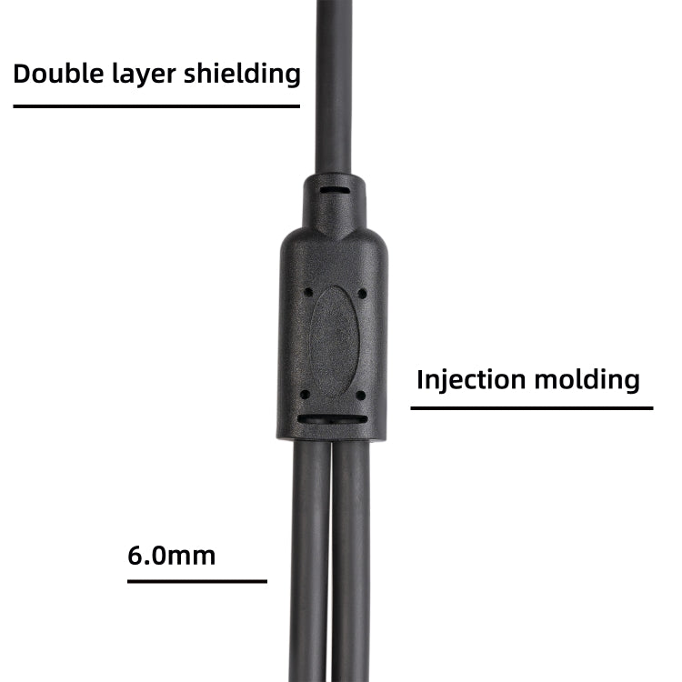 XK303MMF-10 Cable de audio XLR hembra de 3 pines a XLR macho doble, longitud: 1 m, XLR F to 2 x XLR M