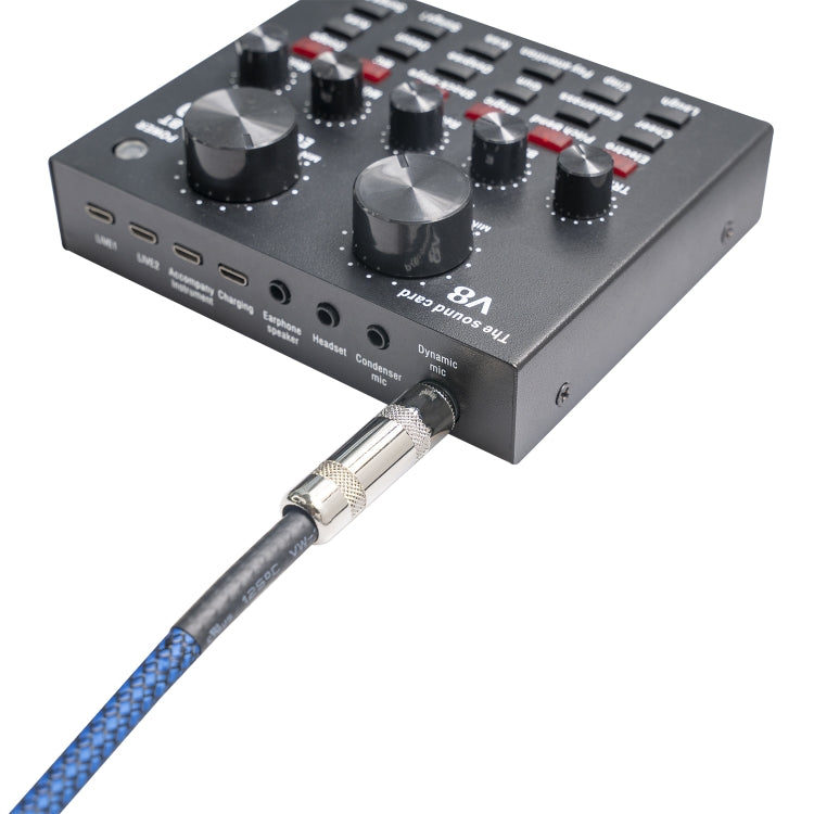 TC048BL Cable de audio mono de guitarra eléctrica macho a macho de 6,35 mm, 1.8m, 3m, 5m, 10m