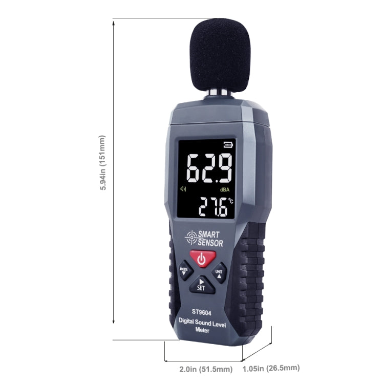 Probador de audio del detector de decibelios SmartSensor dB, ST9604, AS804
