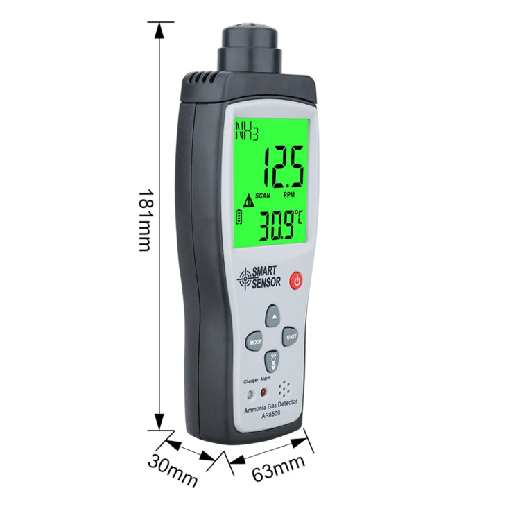 Medidor detector portátil de gas amoniaco NH3 SmartSensor AR8500, AR8500