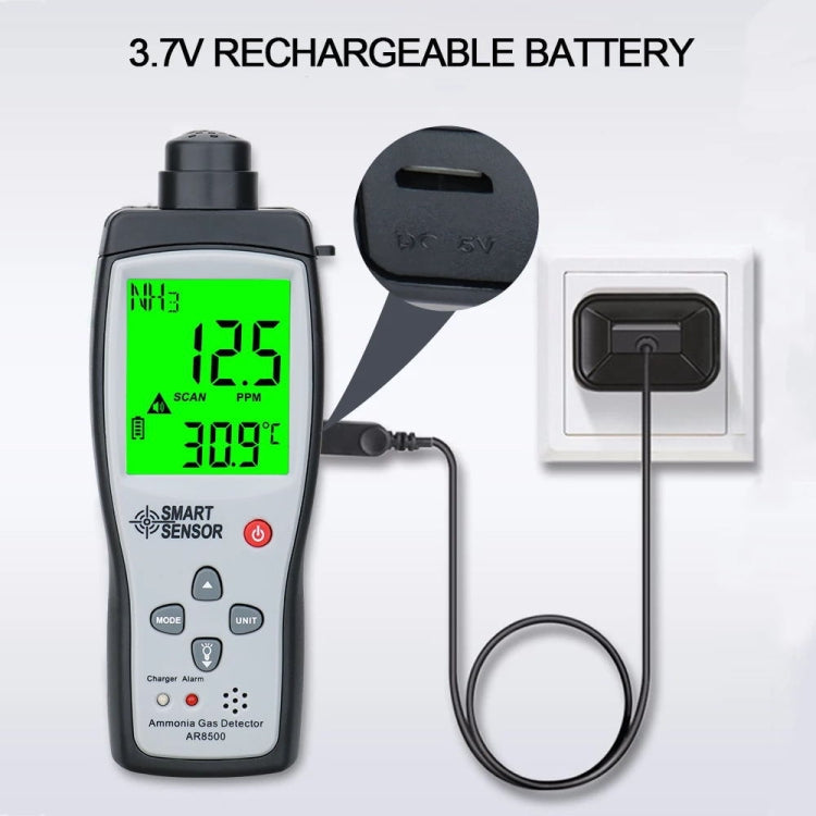 Medidor detector portátil de gas amoniaco NH3 SmartSensor AR8500, AR8500