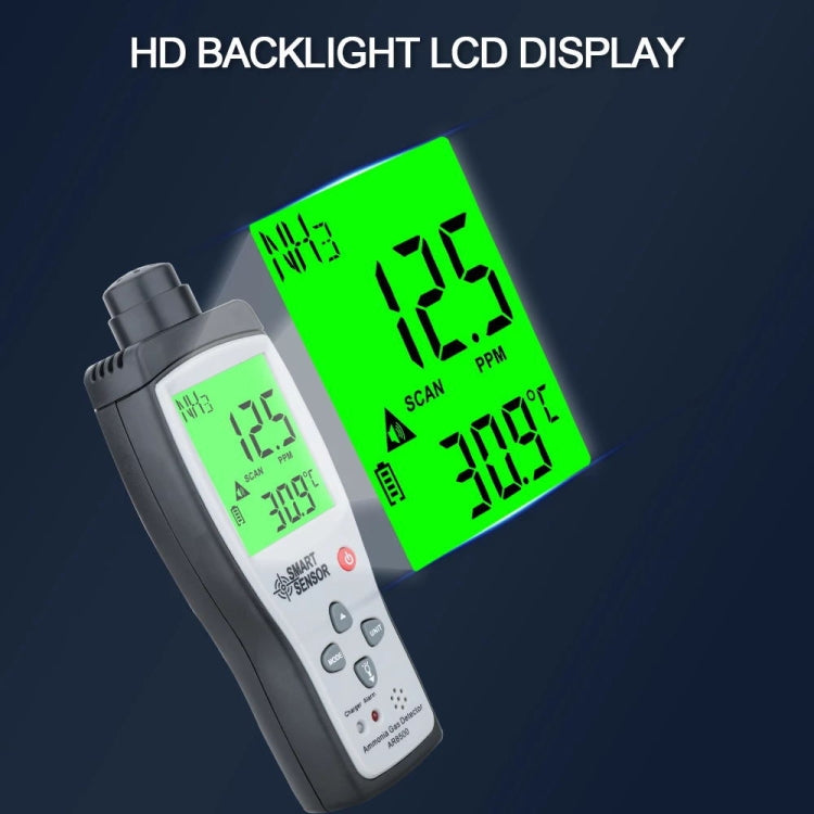 Medidor detector portátil de gas amoniaco NH3 SmartSensor AR8500, AR8500