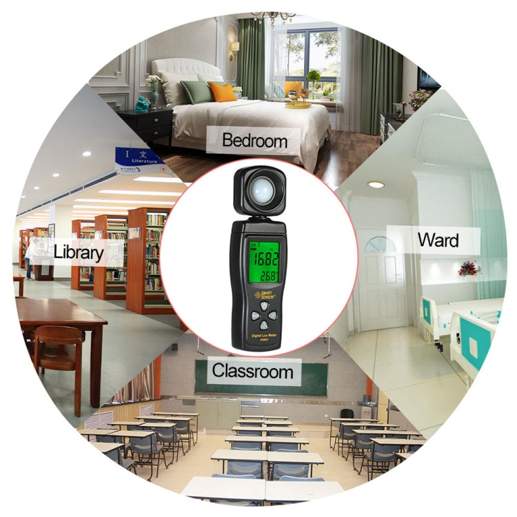 Medidor de lux digital portátil SmartSensor AS803