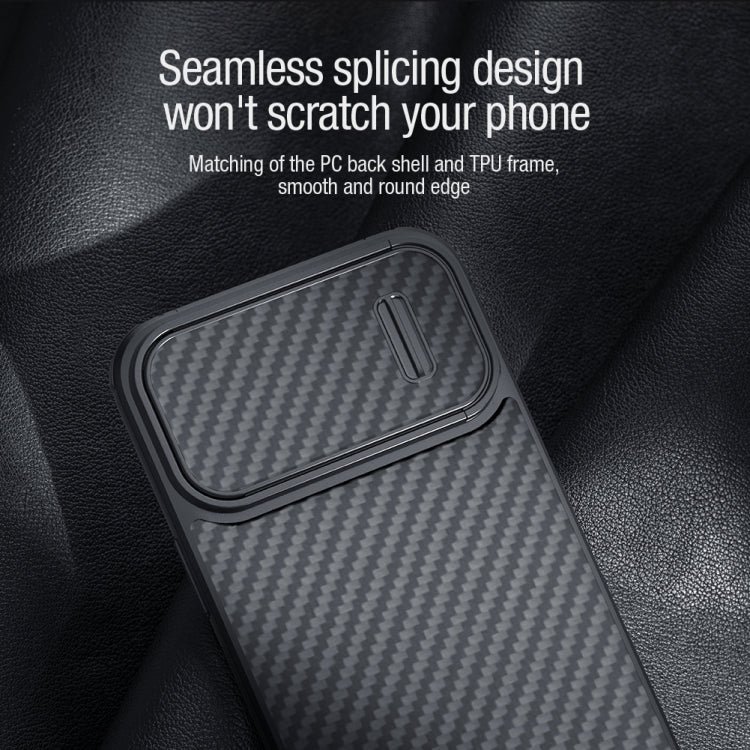 Estuche para teléfono Camshield de fibra sintética NILLKIN, For iPhone 14, For iPhone 14 Plus, For iPhone 14 Pro, For iPhone 14 Pro Max