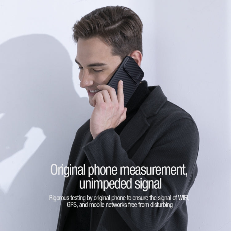 Estuche para teléfono Camshield de fibra sintética NILLKIN, For iPhone 14, For iPhone 14 Plus, For iPhone 14 Pro, For iPhone 14 Pro Max