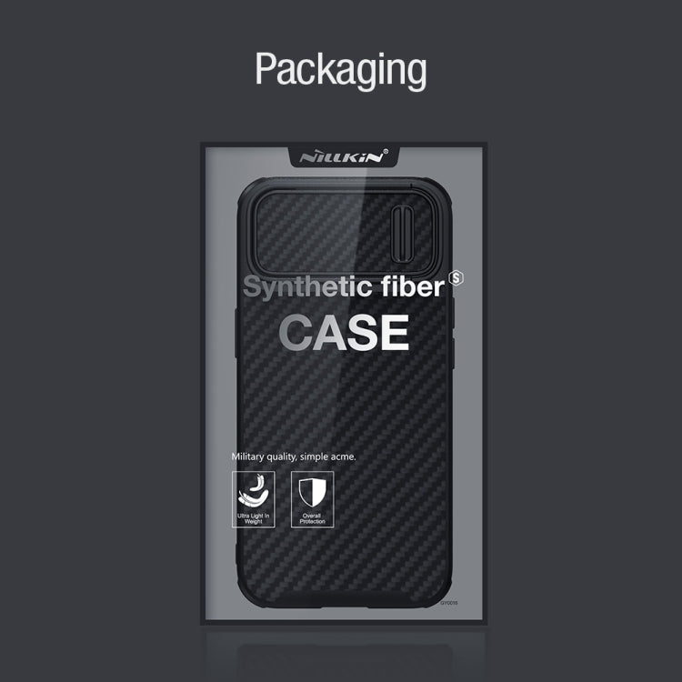 Estuche para teléfono Camshield de fibra sintética NILLKIN, For iPhone 14, For iPhone 14 Plus, For iPhone 14 Pro, For iPhone 14 Pro Max