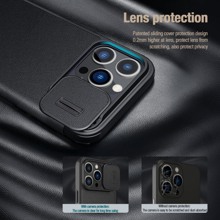 NILLKIN QIN Series Pro Estuche de cuero para teléfono, For iPhone 14, For iPhone 14 Plus, For iPhone 14 Pro, For iPhone 14 Pro Max
