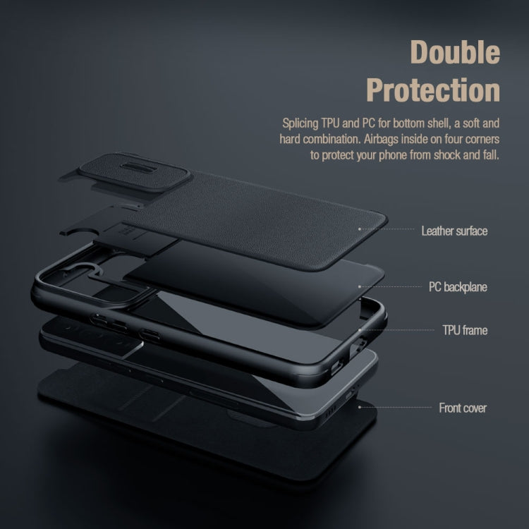 NILLKIN QIN Series Pro Estuche de cuero para teléfono, For iPhone 14, For iPhone 14 Plus, For iPhone 14 Pro, For iPhone 14 Pro Max