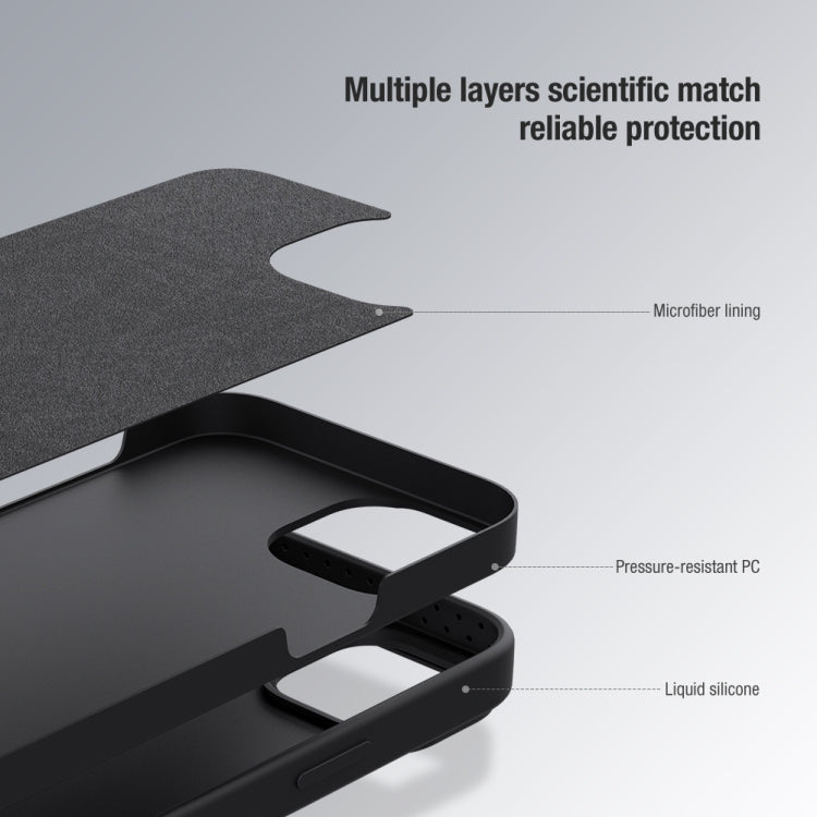 NILLKIN CamShield Funda de silicona líquida para teléfono, For iPhone 14, For iPhone 14 Plus, For iPhone 14 Pro, For iPhone 14 Pro Max