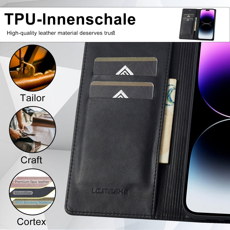 LC.IMEEKE RFID Funda de cuero antirrobo para teléfono, For iPhone 14 Pro, For iPhone 14 Pro Max, For iPhone 12 Pro/12, For iPhone 12 Pro Max, For Samsung Galaxy A53 5G
