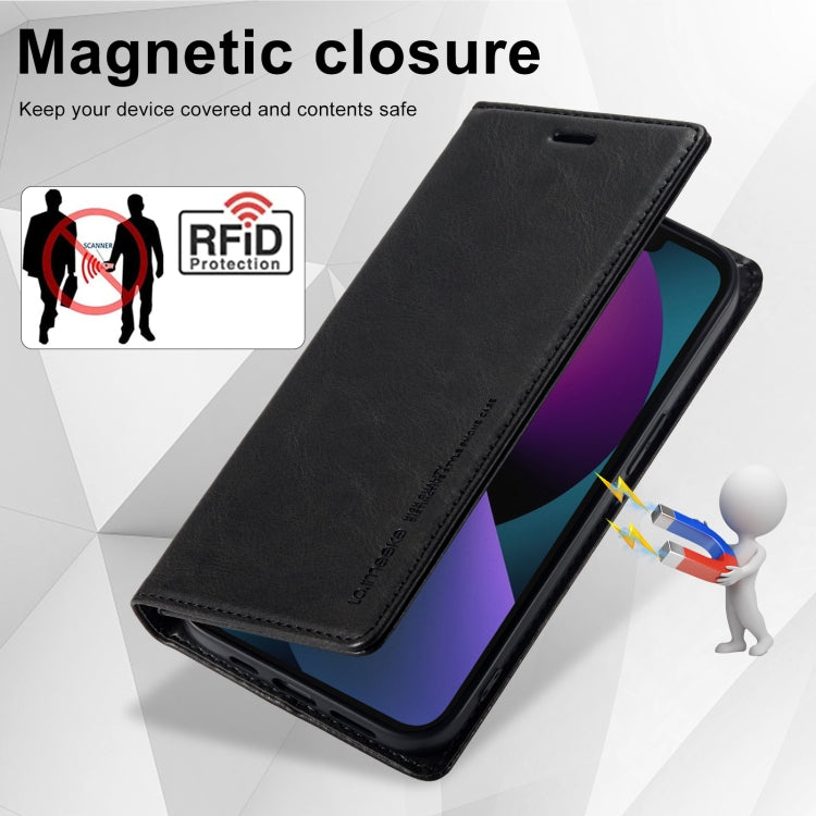 LC.IMEEKE RFID Funda de cuero antirrobo para teléfono, For iPhone 13, For iPhone 13 Mini, For iPhone 14, For iPhone 14 Plus