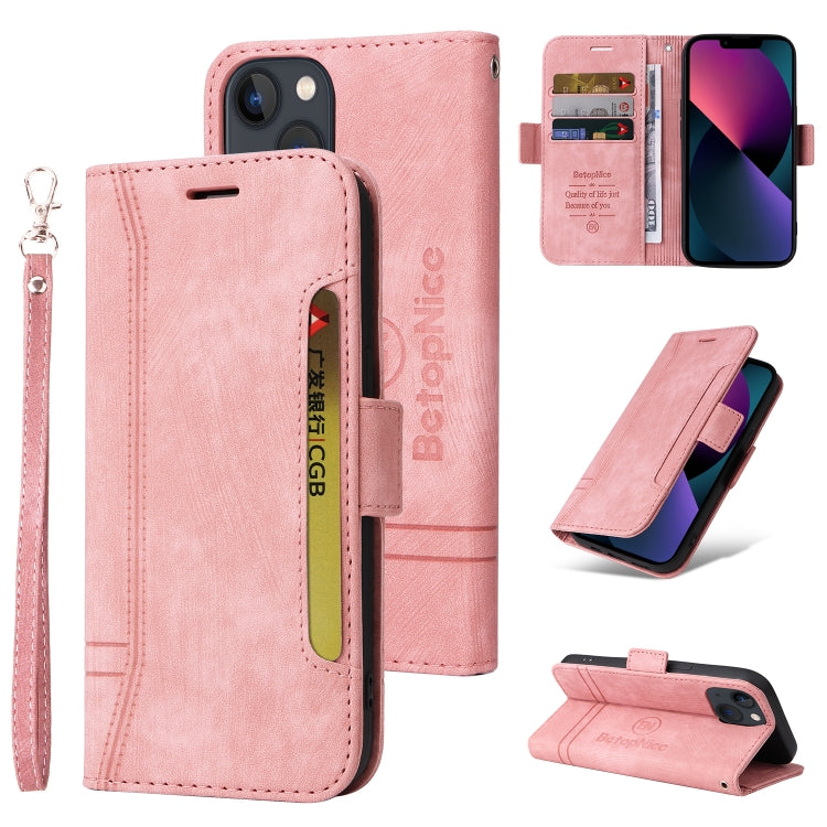 BETOPNICE Estuche de cuero con hebilla de doble cara para teléfono, For iPhone 14, For iPhone 14 Plus, For iPhone 14 Pro, For iPhone 14 Pro Max, For iPhone 13 mini, For iPhone 13, For iPhone 13 Pro, For iPhone 13 Pro Max, For iPhone 12 mini