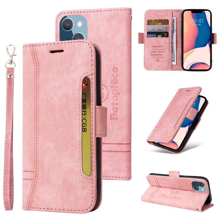 BETOPNICE Estuche de cuero con hebilla de doble cara para teléfono, For iPhone 14, For iPhone 14 Plus, For iPhone 14 Pro, For iPhone 14 Pro Max, For iPhone 13 mini, For iPhone 13, For iPhone 13 Pro, For iPhone 13 Pro Max, For iPhone 12 mini
