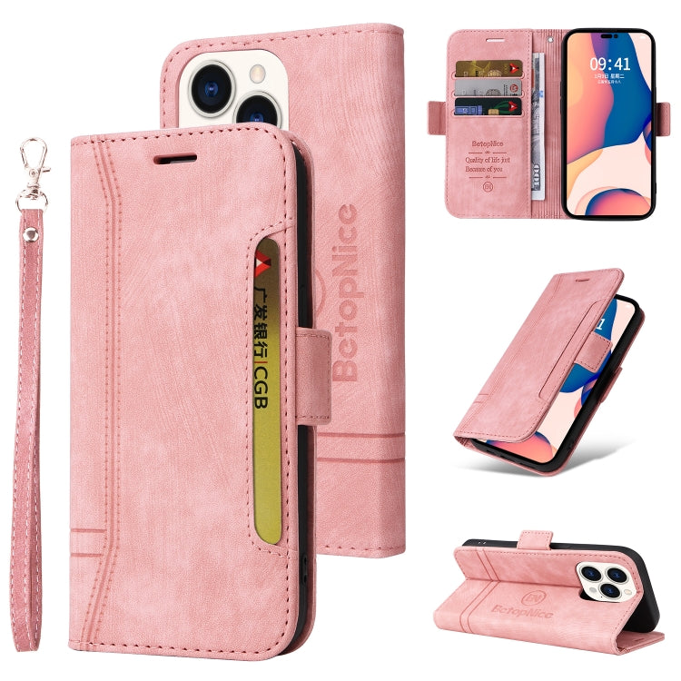 BETOPNICE Estuche de cuero con hebilla de doble cara para teléfono, For iPhone 14, For iPhone 14 Plus, For iPhone 14 Pro, For iPhone 14 Pro Max, For iPhone 13 mini, For iPhone 13, For iPhone 13 Pro, For iPhone 13 Pro Max, For iPhone 12 mini