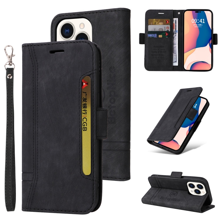 BETOPNICE Estuche de cuero con hebilla de doble cara para teléfono, For iPhone 14, For iPhone 14 Plus, For iPhone 14 Pro, For iPhone 14 Pro Max, For iPhone 13 mini, For iPhone 13, For iPhone 13 Pro, For iPhone 13 Pro Max, For iPhone 12 mini