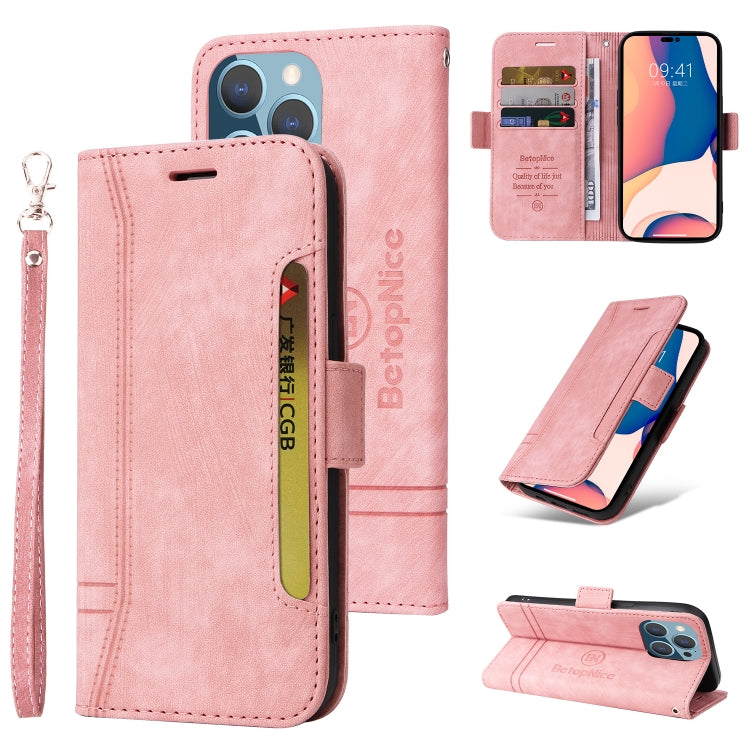 BETOPNICE Estuche de cuero con hebilla de doble cara para teléfono, For iPhone 14, For iPhone 14 Plus, For iPhone 14 Pro, For iPhone 14 Pro Max, For iPhone 13 mini, For iPhone 13, For iPhone 13 Pro, For iPhone 13 Pro Max, For iPhone 12 mini