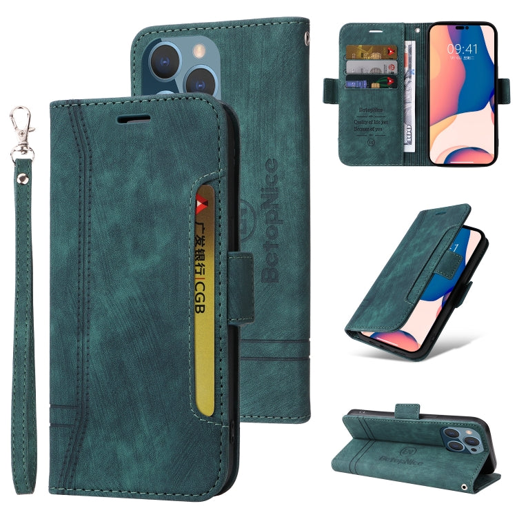 BETOPNICE Estuche de cuero con hebilla de doble cara para teléfono, For iPhone 14, For iPhone 14 Plus, For iPhone 14 Pro, For iPhone 14 Pro Max, For iPhone 13 mini, For iPhone 13, For iPhone 13 Pro, For iPhone 13 Pro Max, For iPhone 12 mini