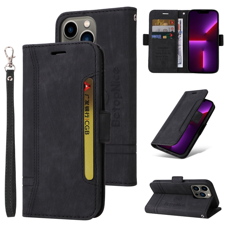 BETOPNICE Estuche de cuero con hebilla de doble cara para teléfono, For iPhone 14, For iPhone 14 Plus, For iPhone 14 Pro, For iPhone 14 Pro Max, For iPhone 13 mini, For iPhone 13, For iPhone 13 Pro, For iPhone 13 Pro Max, For iPhone 12 mini