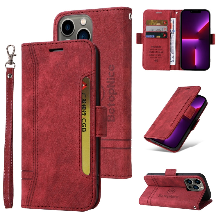 BETOPNICE Estuche de cuero con hebilla de doble cara para teléfono, For iPhone 14, For iPhone 14 Plus, For iPhone 14 Pro, For iPhone 14 Pro Max, For iPhone 13 mini, For iPhone 13, For iPhone 13 Pro, For iPhone 13 Pro Max, For iPhone 12 mini