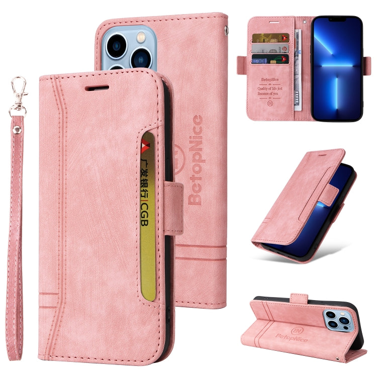 BETOPNICE Estuche de cuero con hebilla de doble cara para teléfono, For iPhone 14, For iPhone 14 Plus, For iPhone 14 Pro, For iPhone 14 Pro Max, For iPhone 13 mini, For iPhone 13, For iPhone 13 Pro, For iPhone 13 Pro Max, For iPhone 12 mini