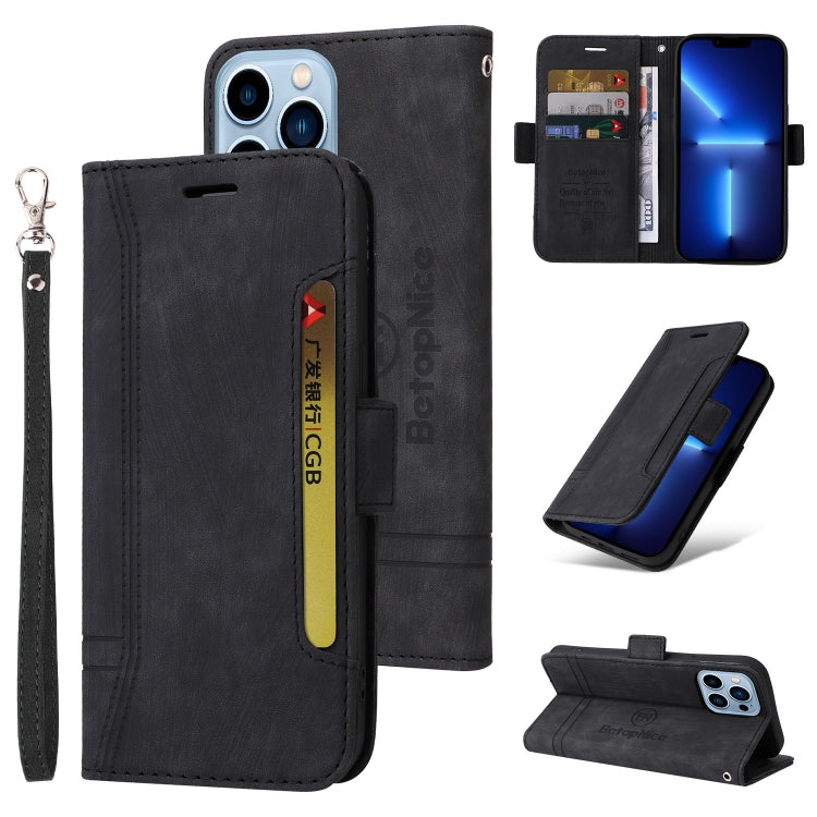 BETOPNICE Estuche de cuero con hebilla de doble cara para teléfono, For iPhone 14, For iPhone 14 Plus, For iPhone 14 Pro, For iPhone 14 Pro Max, For iPhone 13 mini, For iPhone 13, For iPhone 13 Pro, For iPhone 13 Pro Max, For iPhone 12 mini