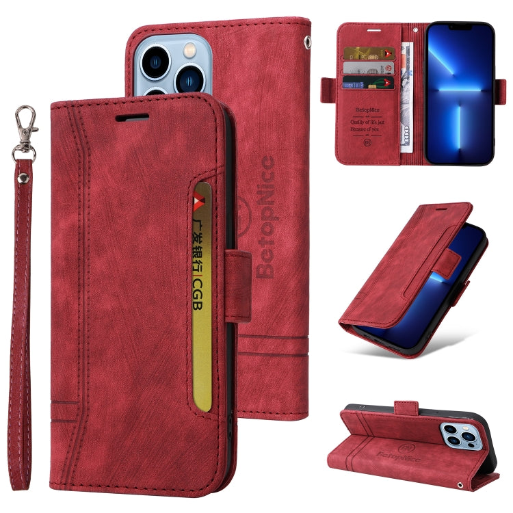 BETOPNICE Estuche de cuero con hebilla de doble cara para teléfono, For iPhone 14, For iPhone 14 Plus, For iPhone 14 Pro, For iPhone 14 Pro Max, For iPhone 13 mini, For iPhone 13, For iPhone 13 Pro, For iPhone 13 Pro Max, For iPhone 12 mini