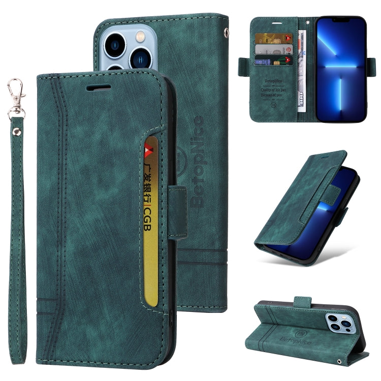 BETOPNICE Estuche de cuero con hebilla de doble cara para teléfono, For iPhone 14, For iPhone 14 Plus, For iPhone 14 Pro, For iPhone 14 Pro Max, For iPhone 13 mini, For iPhone 13, For iPhone 13 Pro, For iPhone 13 Pro Max, For iPhone 12 mini