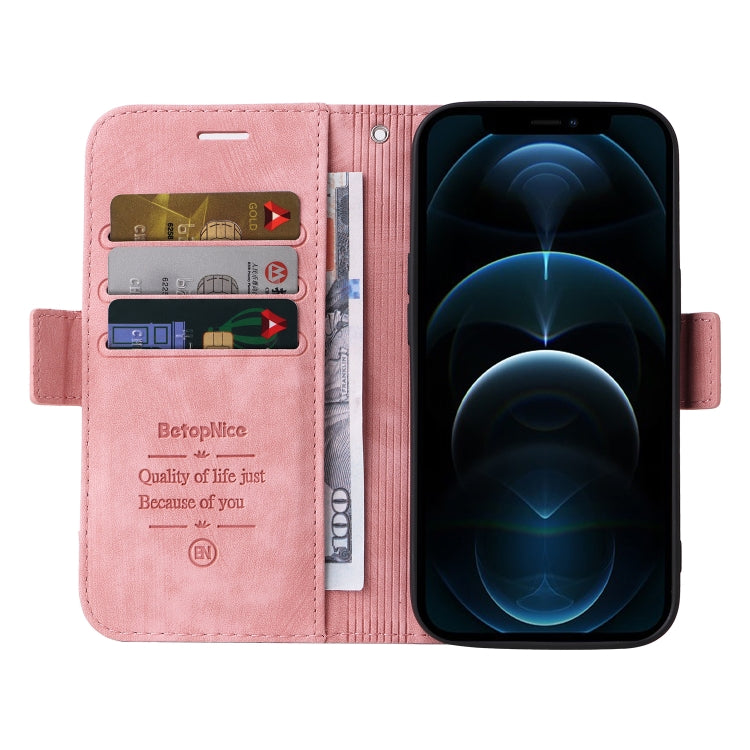 BETOPNICE Estuche de cuero con hebilla de doble cara para teléfono, For iPhone 12 / 12 Pro, For iPhone 12 Pro Max, For iPhone 11, For iPhone 11 Pro, For iPhone 11 Pro Max, For iPhone X / XS, For iPhone XR, For iPhone XS Max                             ...