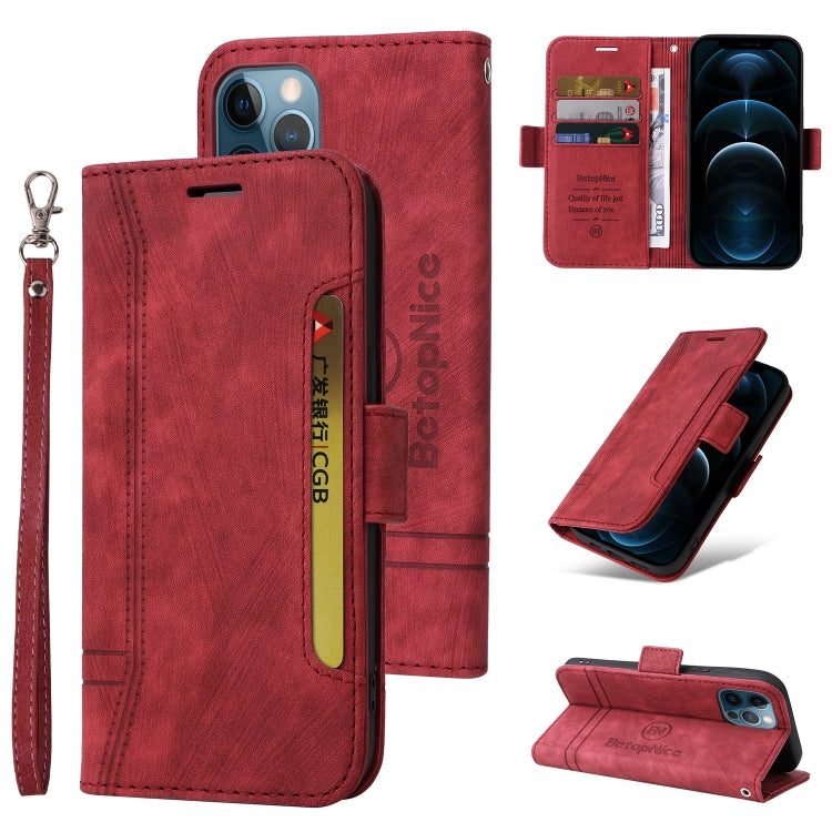 BETOPNICE Estuche de cuero con hebilla de doble cara para teléfono, For iPhone 12 / 12 Pro, For iPhone 12 Pro Max, For iPhone 11, For iPhone 11 Pro, For iPhone 11 Pro Max, For iPhone X / XS, For iPhone XR, For iPhone XS Max                             ...