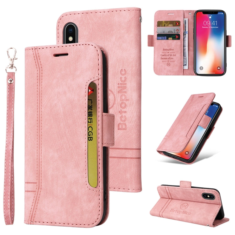 BETOPNICE Estuche de cuero con hebilla de doble cara para teléfono, For iPhone 12 / 12 Pro, For iPhone 12 Pro Max, For iPhone 11, For iPhone 11 Pro, For iPhone 11 Pro Max, For iPhone X / XS, For iPhone XR, For iPhone XS Max                             ...