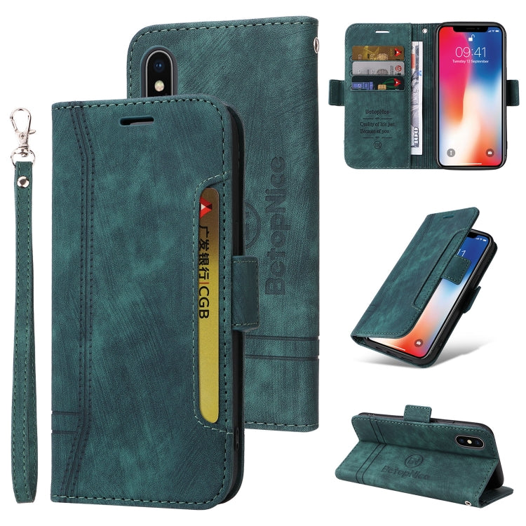 BETOPNICE Estuche de cuero con hebilla de doble cara para teléfono, For iPhone 12 / 12 Pro, For iPhone 12 Pro Max, For iPhone 11, For iPhone 11 Pro, For iPhone 11 Pro Max, For iPhone X / XS, For iPhone XR, For iPhone XS Max                             ...