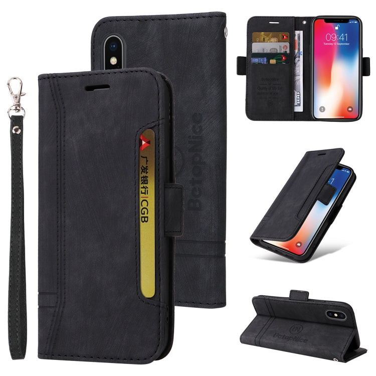 BETOPNICE Estuche de cuero con hebilla de doble cara para teléfono, For iPhone 12 / 12 Pro, For iPhone 12 Pro Max, For iPhone 11, For iPhone 11 Pro, For iPhone 11 Pro Max, For iPhone X / XS, For iPhone XR, For iPhone XS Max                             ...