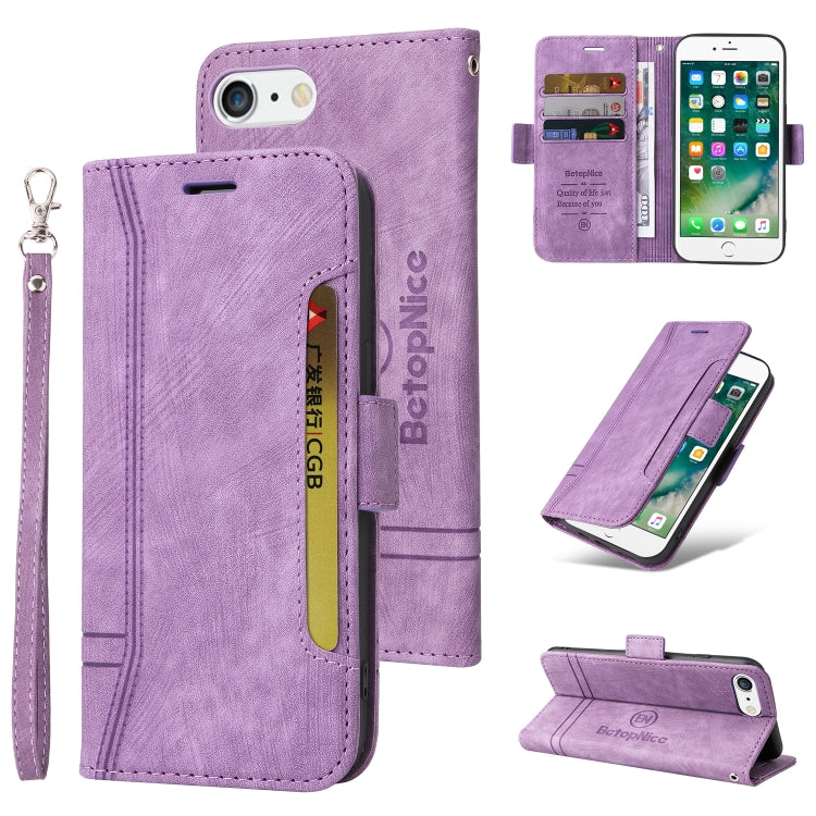 BETOPNICE Estuche de cuero con hebilla de doble cara para teléfono, For iPhone 7 Plus / 8 Plus