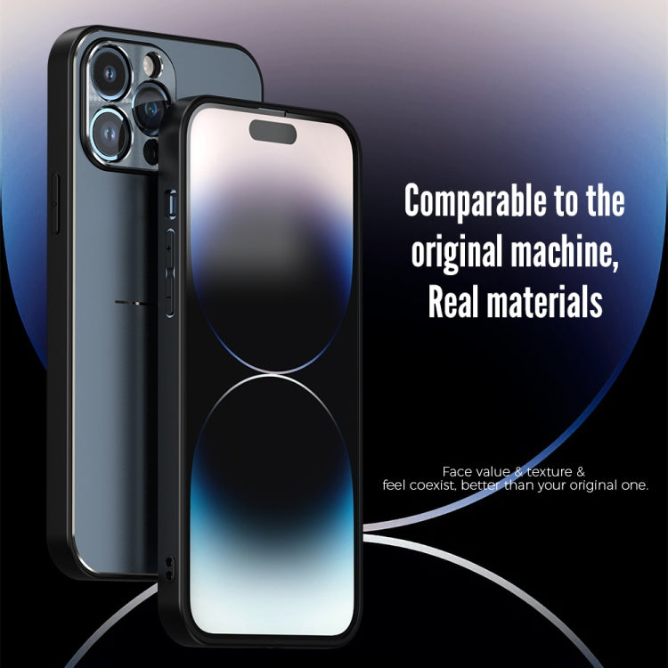 R-JUST RJ52 Estuche para teléfono a prueba de golpes de TPU de metal estilo 3 líneas, For iPhone 14, For iPhone 14 Plus, For iPhone 14 Pro, For iPhone 14 Pro Max