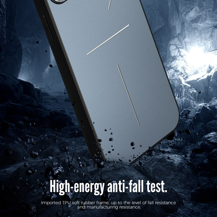 R-JUST RJ52 Estuche para teléfono a prueba de golpes de TPU de metal estilo 3 líneas, For iPhone 14, For iPhone 14 Plus, For iPhone 14 Pro, For iPhone 14 Pro Max