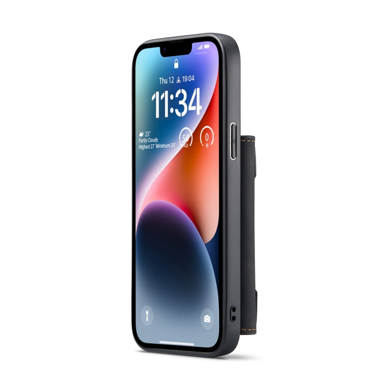 DG.MING M2 Series Estuche de cuero magnético con bolsa para tarjetas de 3 pliegues, For iPhone 14, For iPhone 14 Plus, For iPhone 14 Pro, For iPhone 14 Pro Max