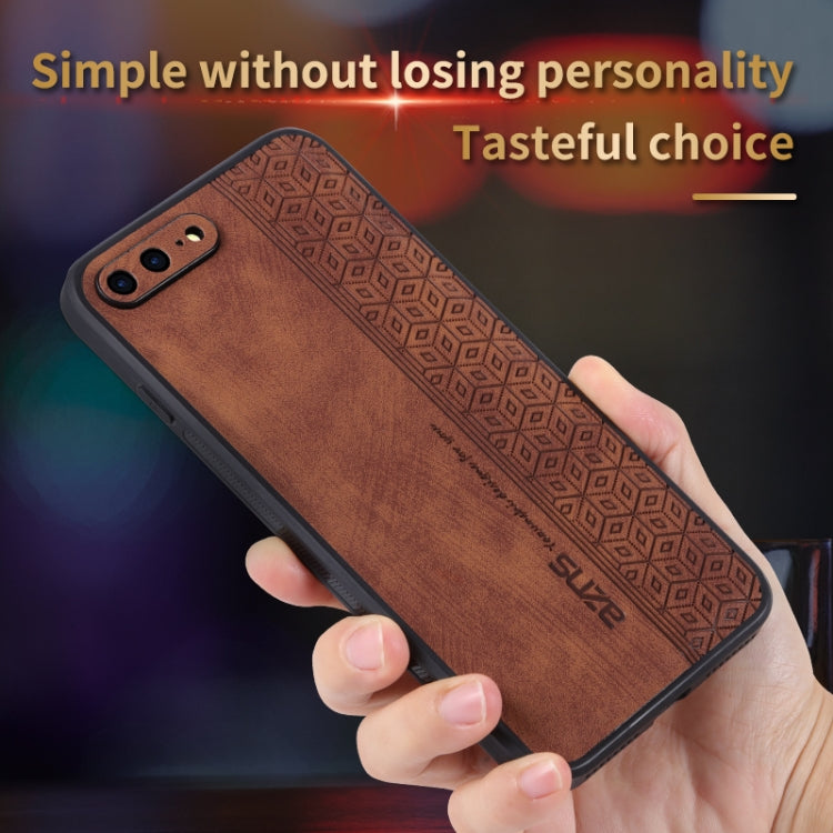 Estuche para teléfono con sensación de piel en relieve AZNS 3D, For iPhone 7 Plus / 8 Plus